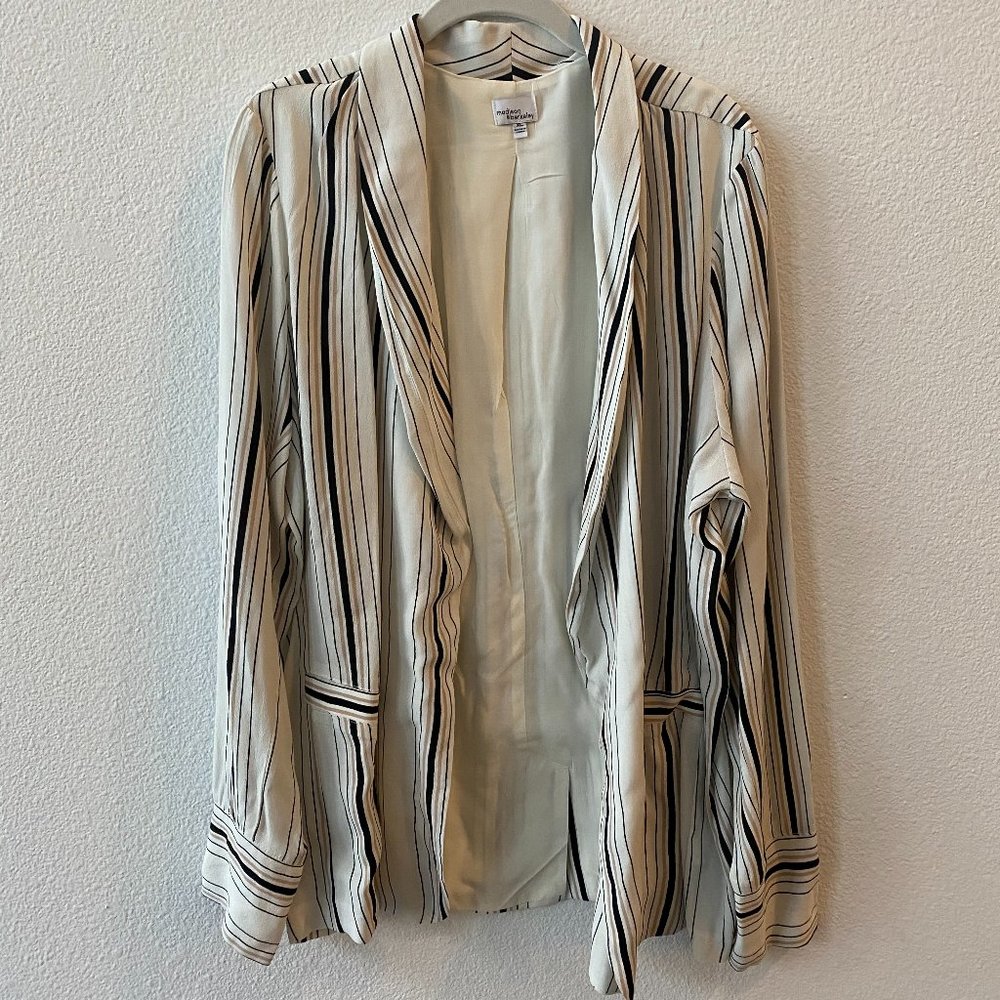 Loose-Fitting Striped Blazer